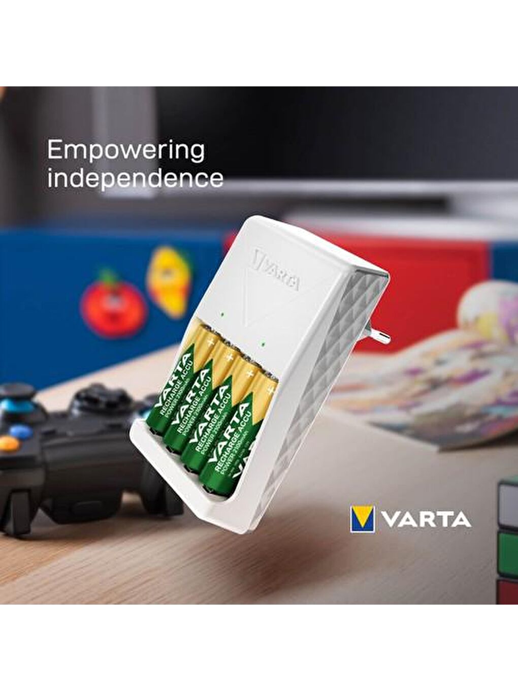 Varta Plug Charger Şarj Cihazı + 4 adet 2100mAh AA Şarj Edilebilir Pil - 9