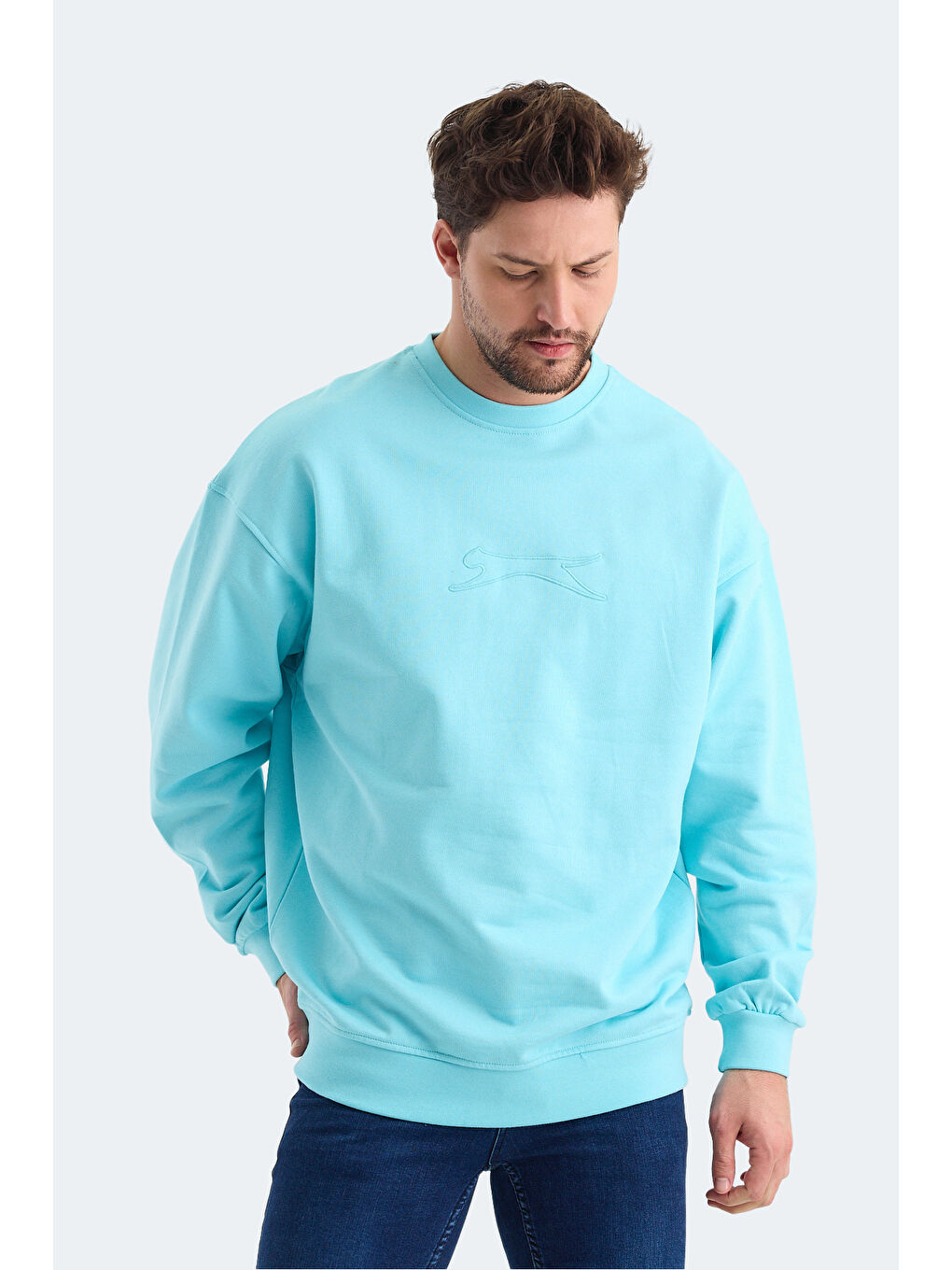 SLAZENGER VADIK Erkek Sweatshirt Turkuaz - 3