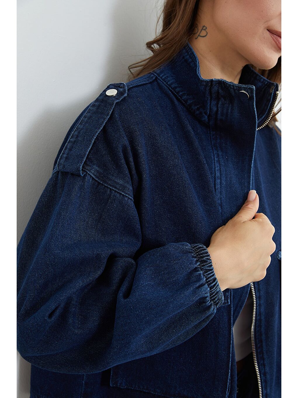 Lacivert Beli Stoperli Fermuarlı Jean 2 Li Takım-3