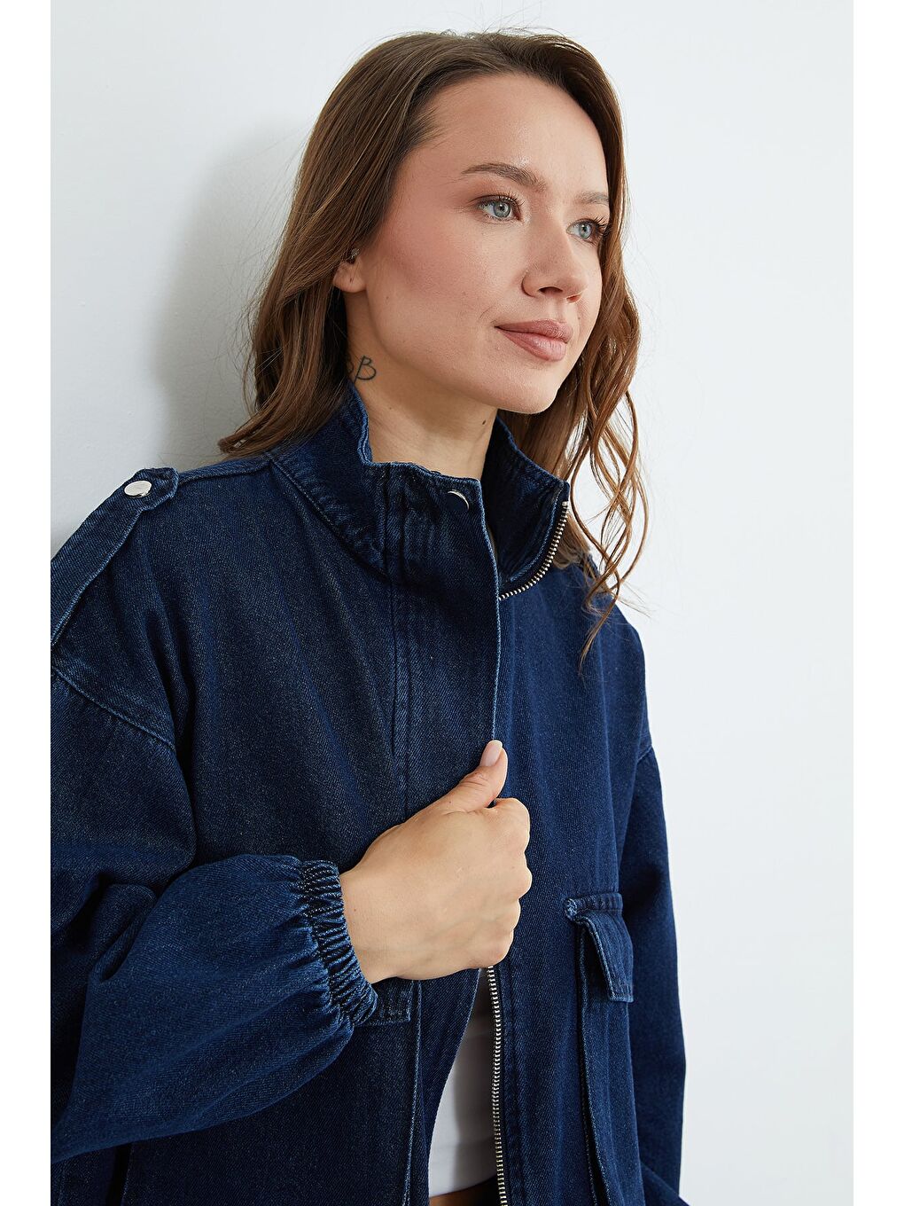 Lacivert Beli Stoperli Fermuarlı Jean 2 Li Takım-4