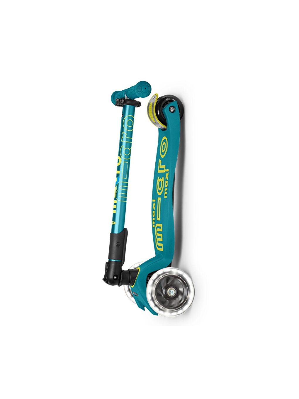 Micro Yeşil Maxi Deluxe LED Foldable 3 Tekerlekli Scooter Petrol Green - 1