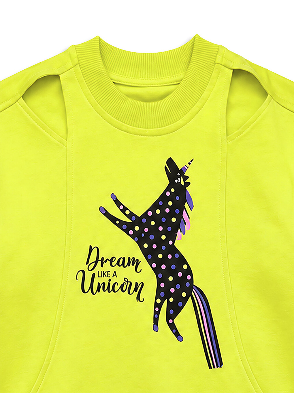 Yeşil Kız Çocuk Takım Sweatshirt - Puantiye Tayt Takım (4-10 Yaş-2