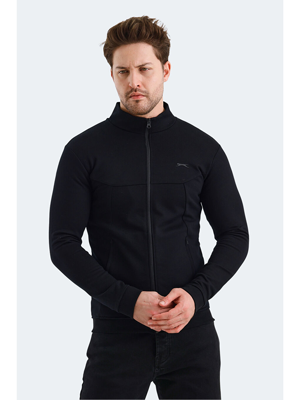 SLAZENGER VISUAL Erkek Sweatshirt Siyah - 3