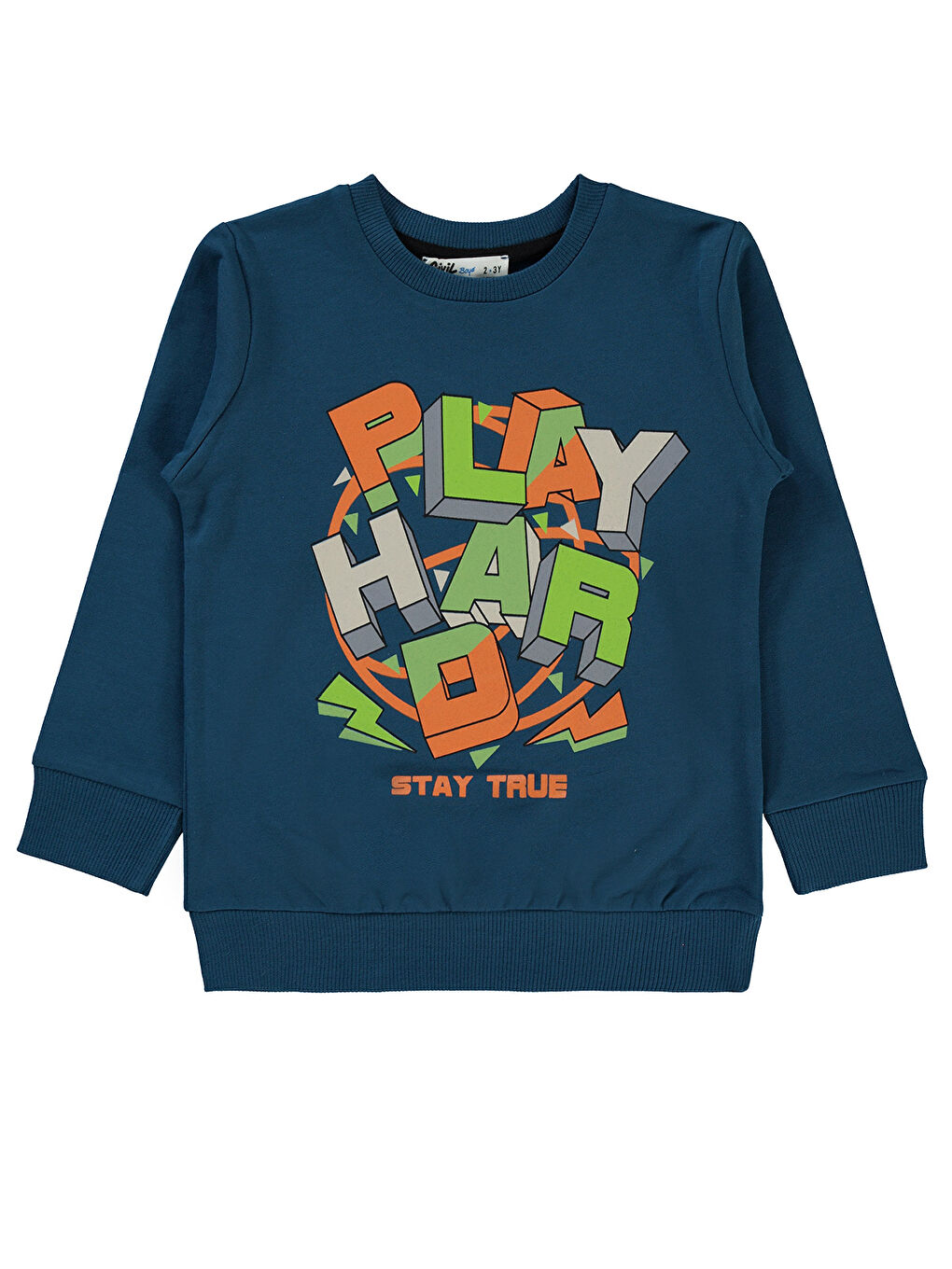 Civil Koyu Petrol Erkek Çocuk Sweatshirt 2-5 Yaş Koyu Petrol