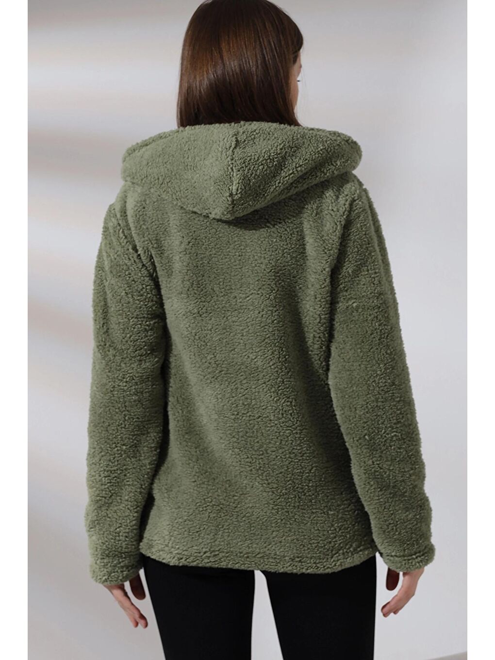 Yeşil Fermuarlı Polar Sweat-2