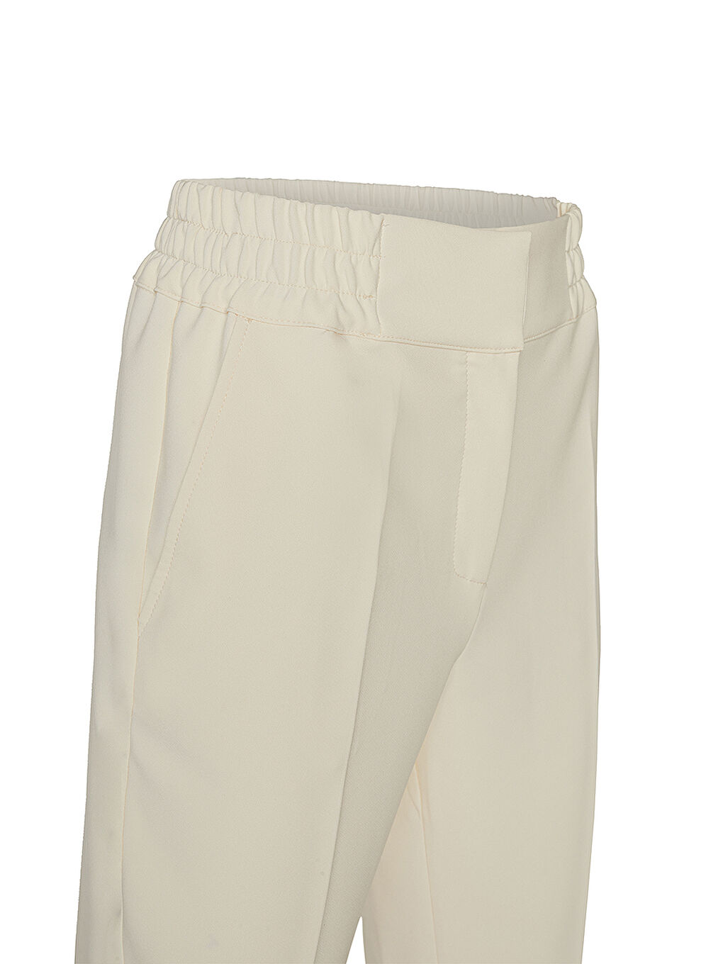 Beyaz Basic Pantolon-1