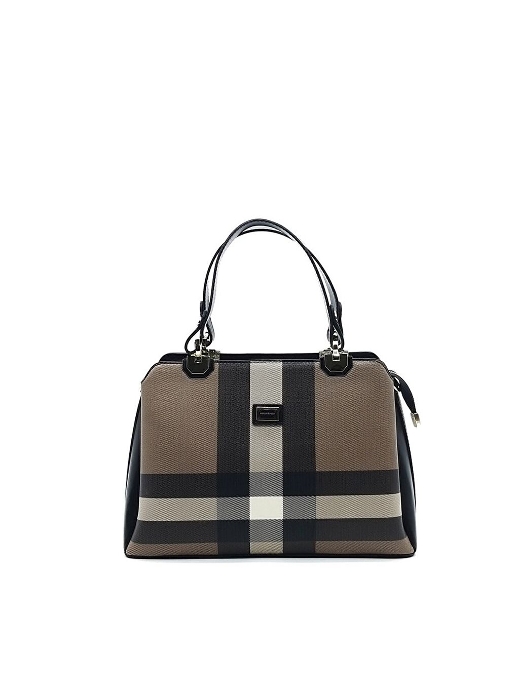 Kahverengi Kadın 972-35869 SILVER POLO Kol ÇANTASI M80 KAHVE-MAT SİYAH