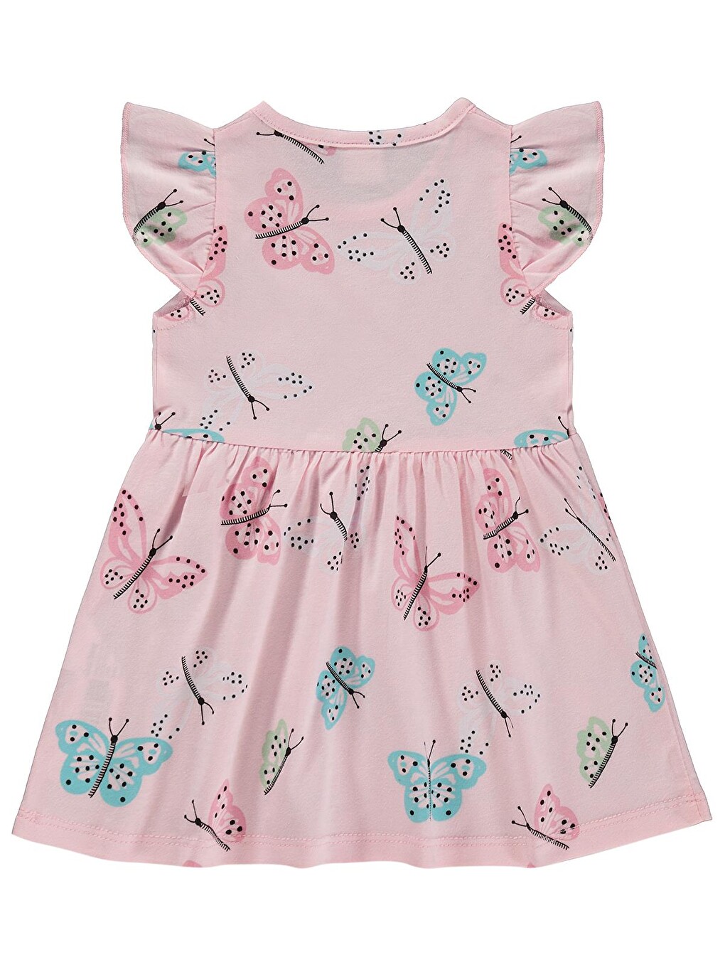 Baby Kelebek Empirme 6-18 Ay Elbise - Pembe-1