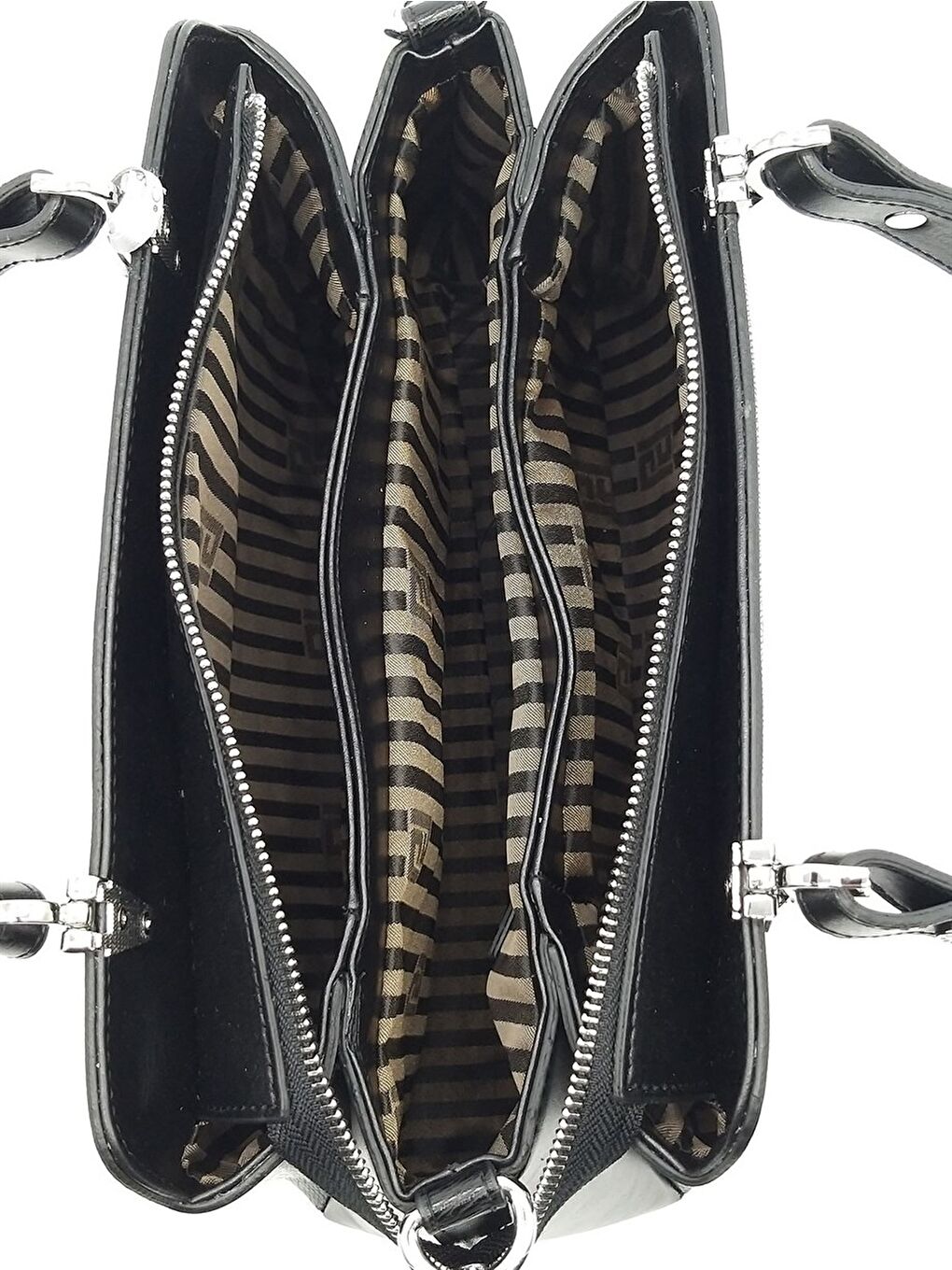 Kahverengi Kadın 972-35869 SILVER POLO Kol ÇANTASI M80 KAHVE-MAT SİYAH-3