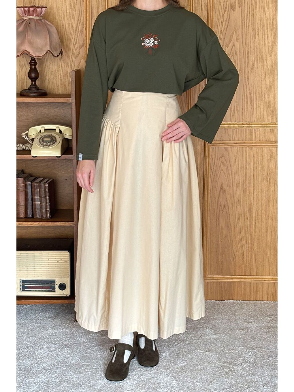 Tereyağ Sarısı Pile Detay Etek-1