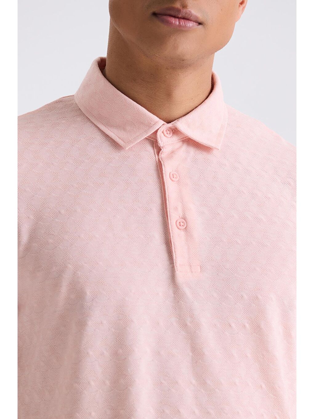 Pembe Slim Fit Polo Yaka T-Shirt-2