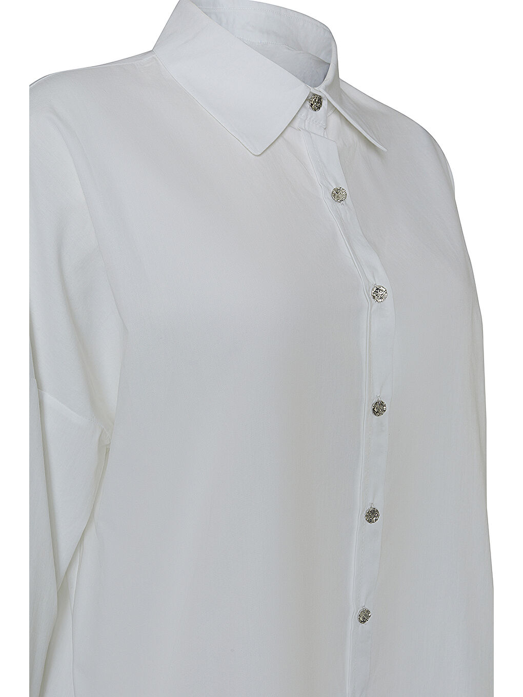 Beyaz Basic Pamuk Bluz-1