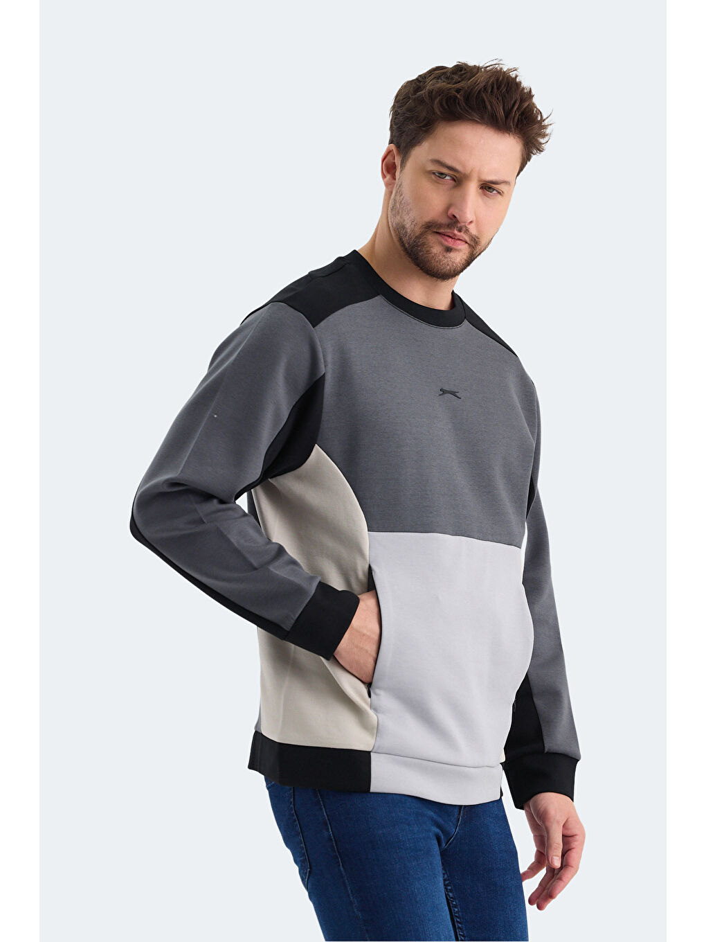 SLAZENGER VITALI Erkek Sweatshirt Siyah - 2