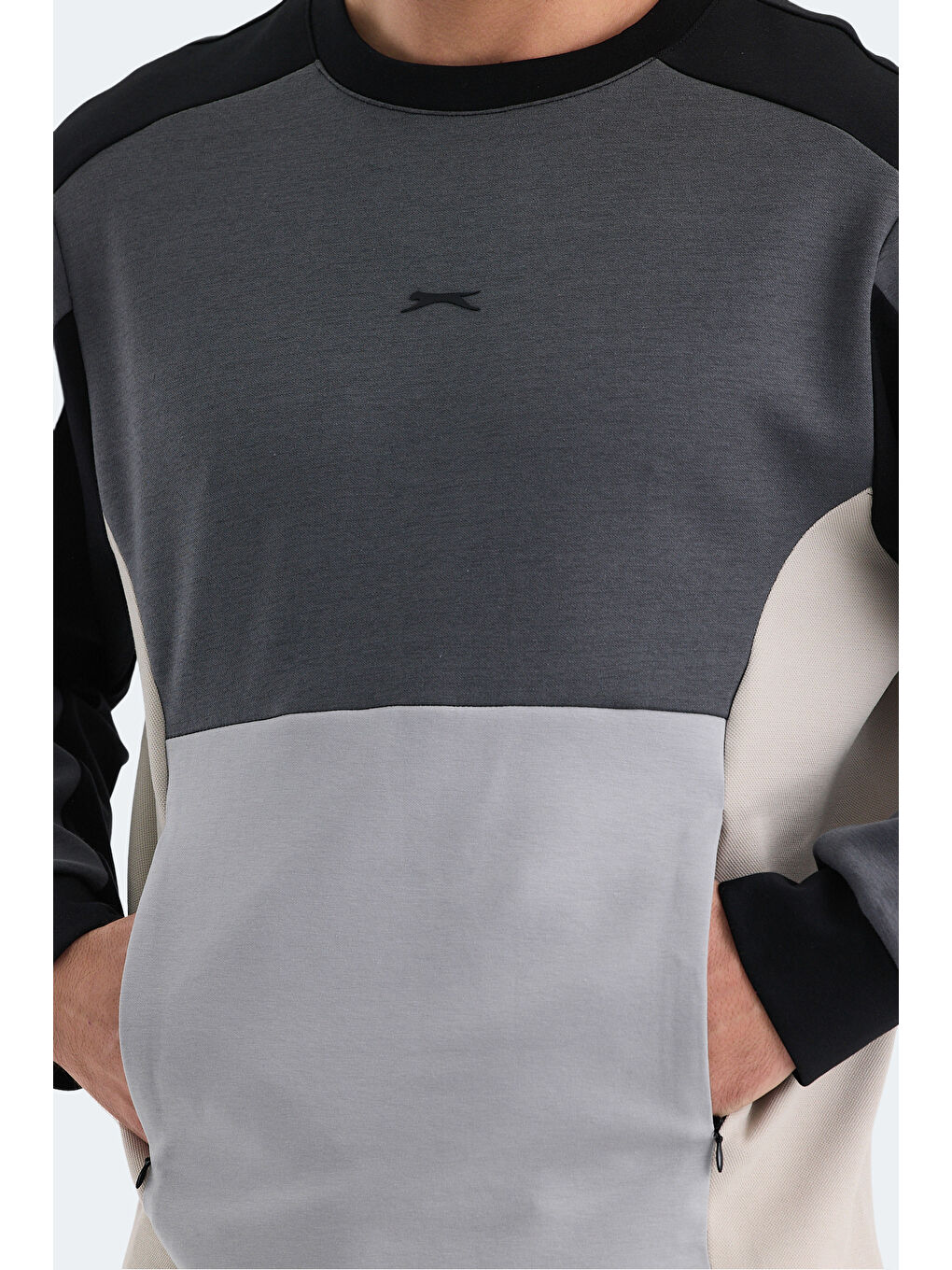 SLAZENGER VITALI Erkek Sweatshirt Siyah - 4