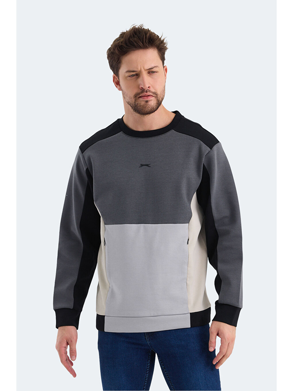 SLAZENGER VITALI Erkek Sweatshirt Siyah - 5