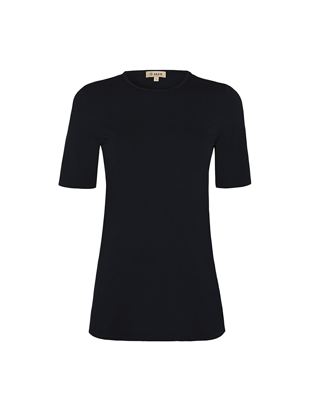 Siyah Kısa Kollu Bisiklet Yaka Body