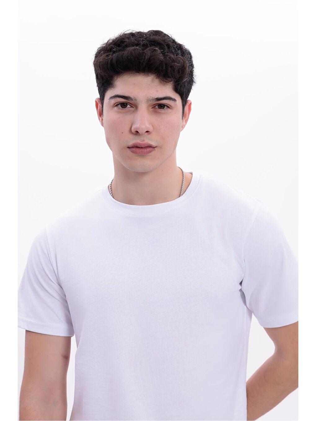 Beyaz Erkek 3 Adet Tişört Paketi, 30/1 Süprem Pamuk, Yumuşak Doku, Bisiklet Yaka-2