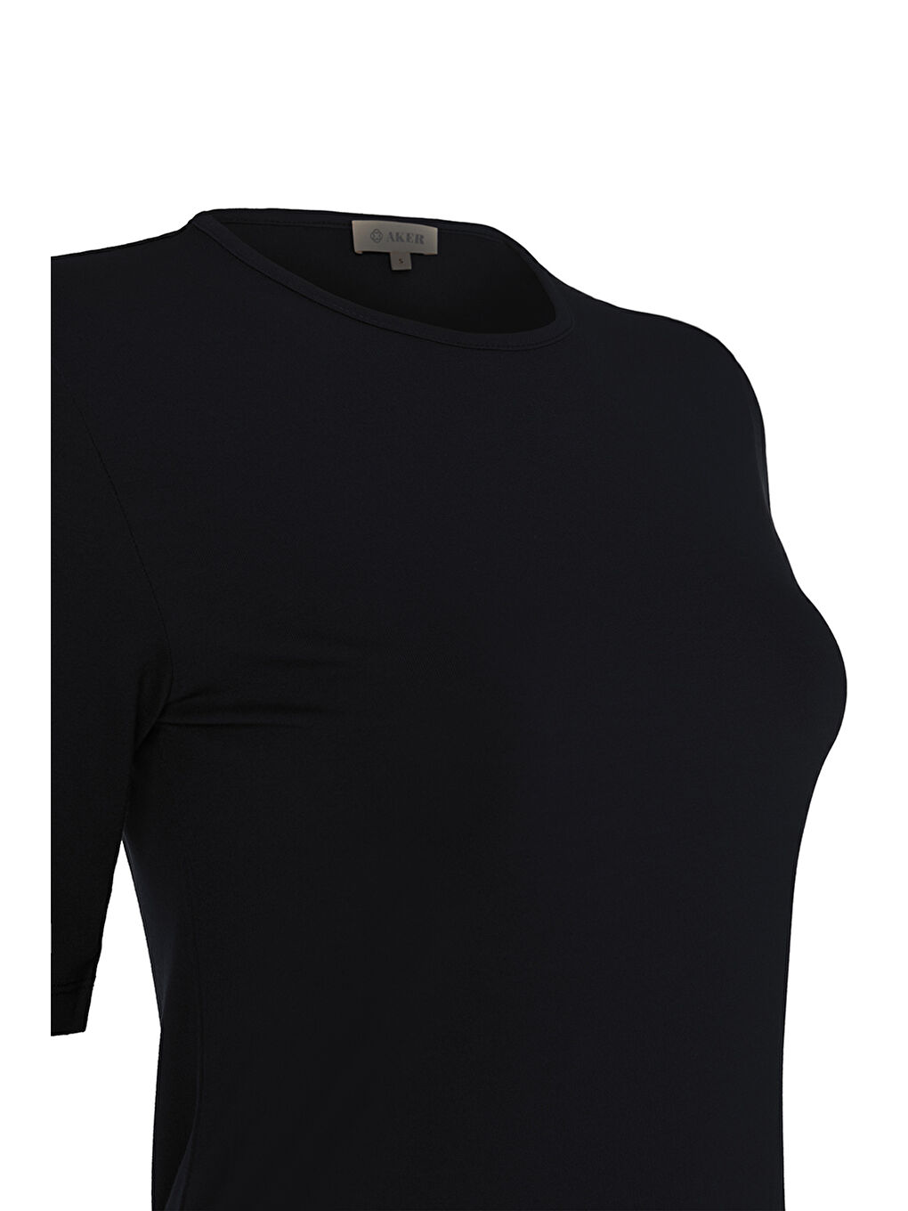 Siyah Kısa Kollu Bisiklet Yaka Body-1