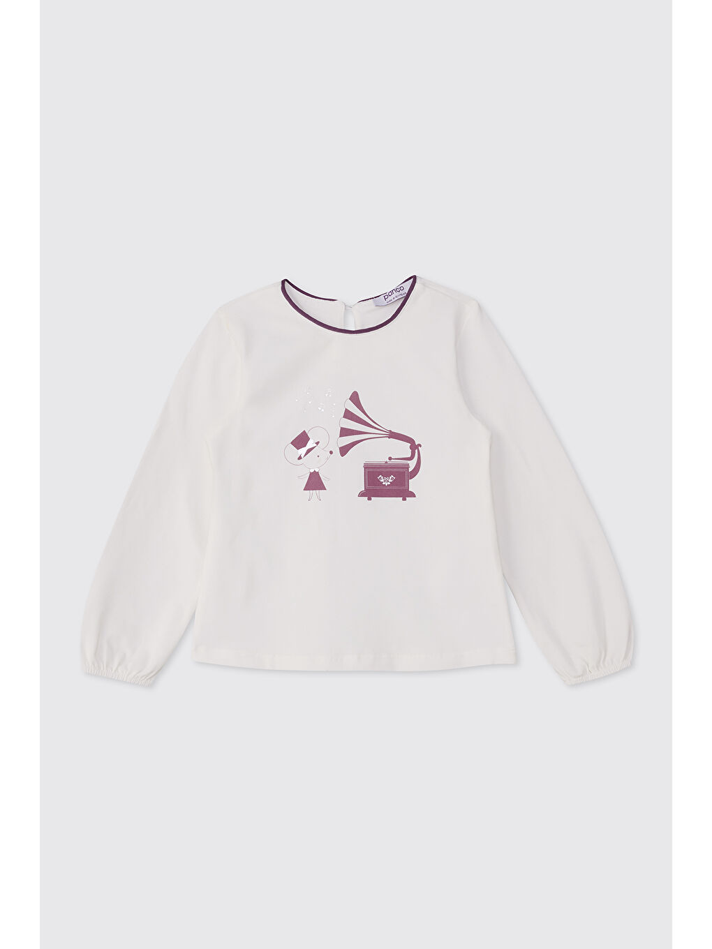 Kız Bebek Baskı Detaylı Ekru Tişört