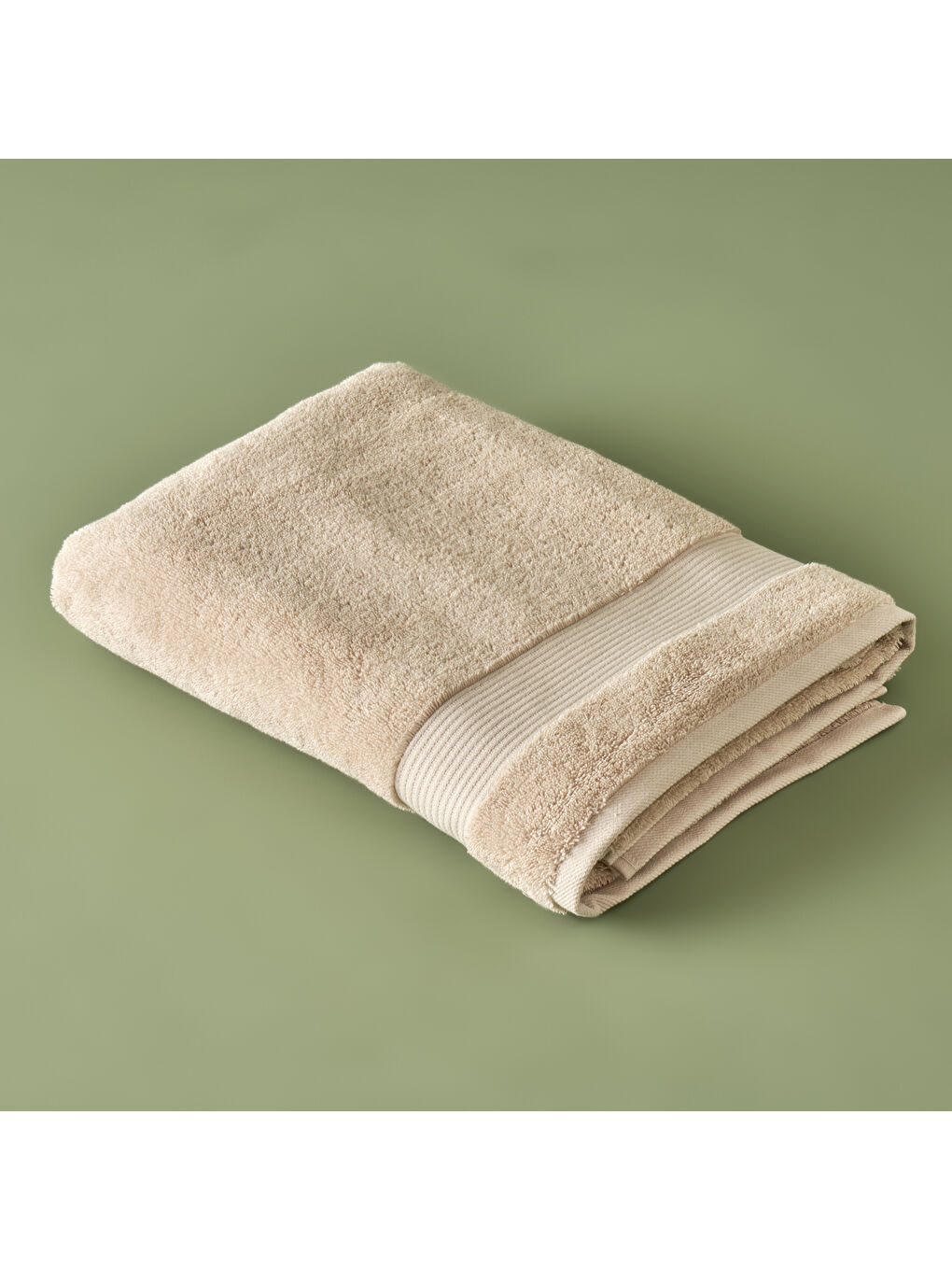 %100 Pamuk Premium Dorita Banyo Havlusu Bej (90x150 cm)