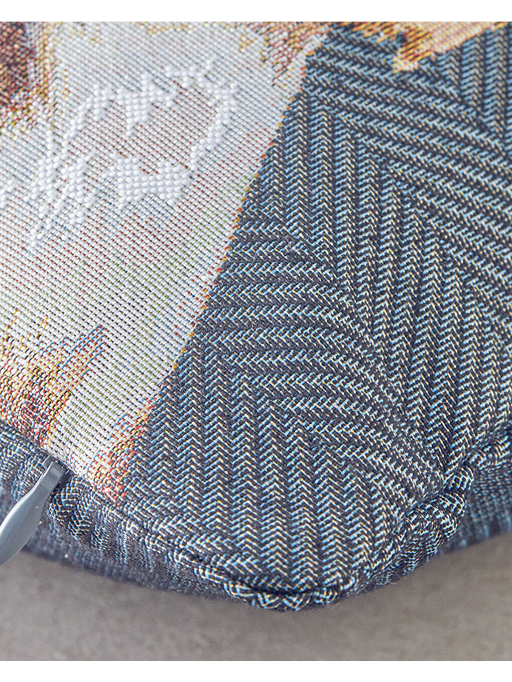 Breton Pamuk Polyester Dolgulu Kırlent Mavi-1