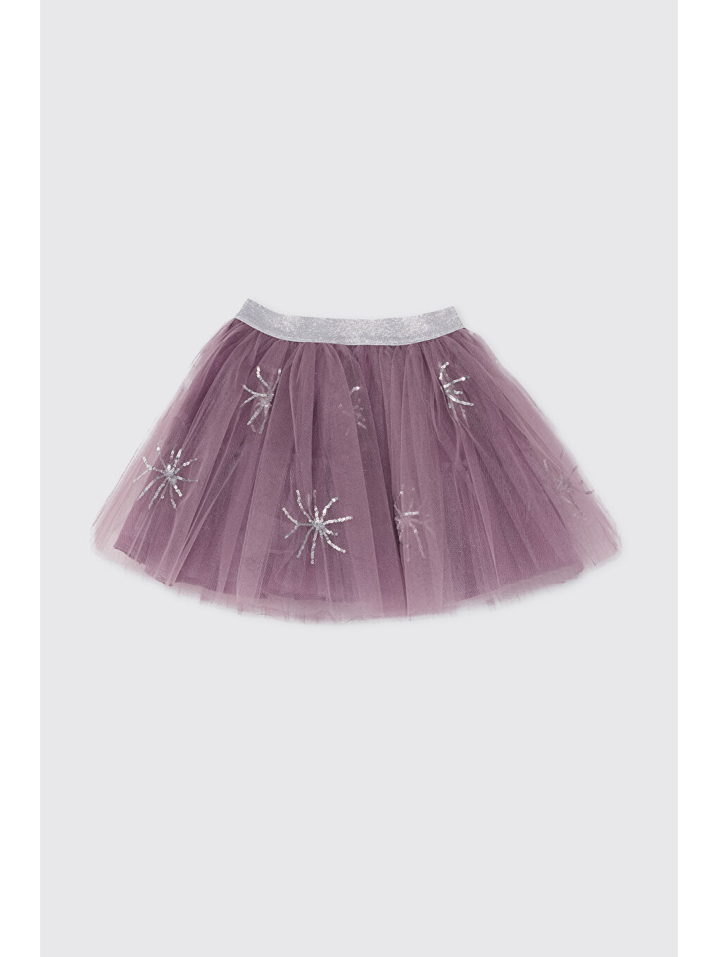 Kız Çocuk Pul Nakışlı Mor Tütü Etek-2