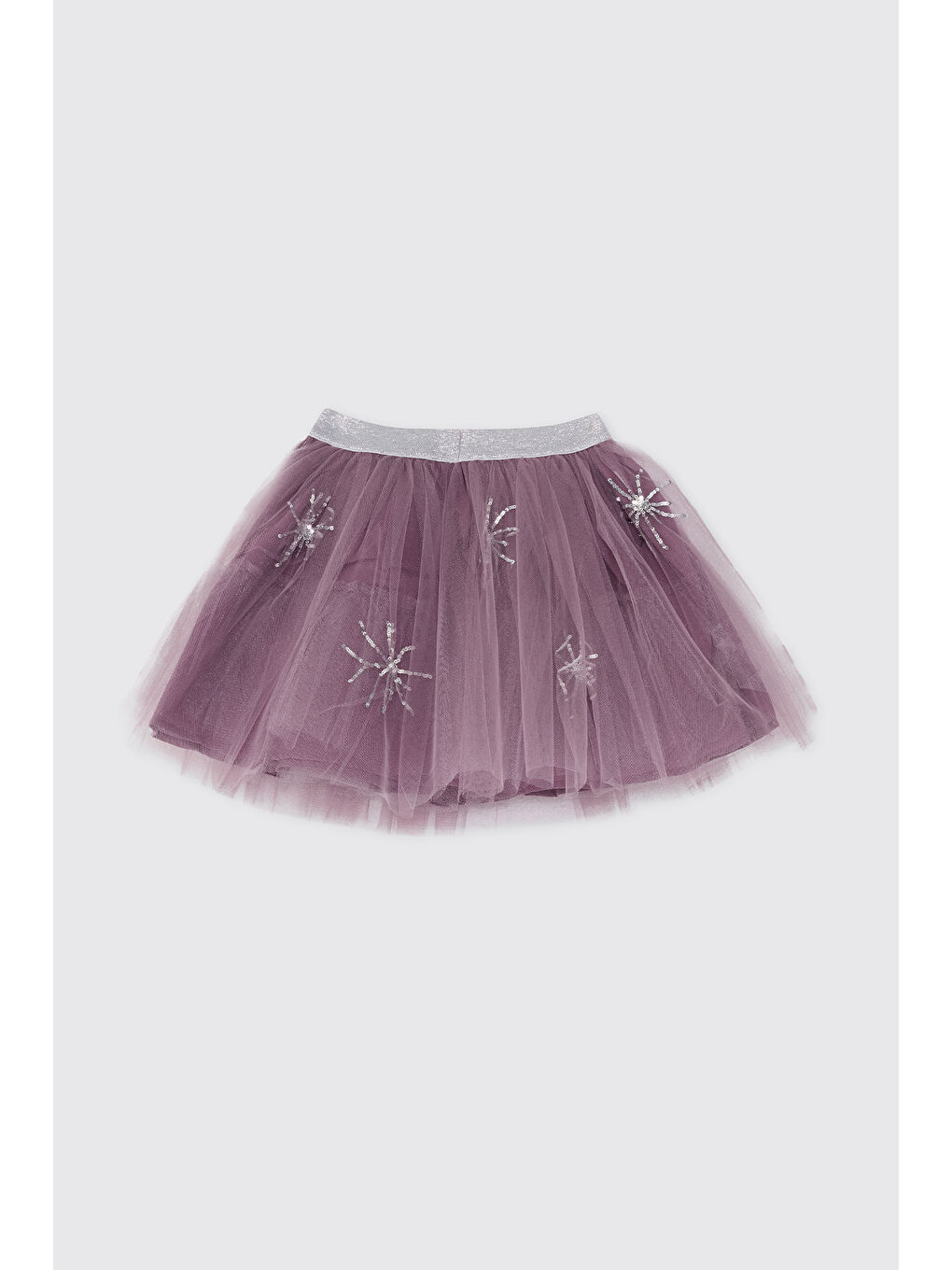 Kız Çocuk Pul Nakışlı Mor Tütü Etek-3