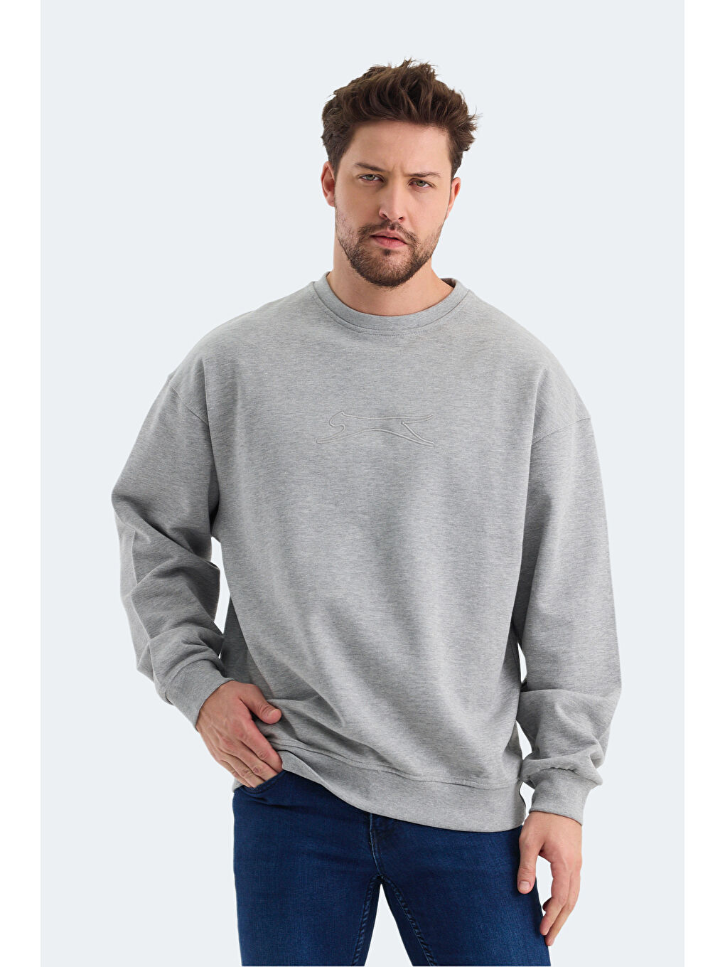 SLAZENGER VADIK Erkek Sweatshirt Gri - 2