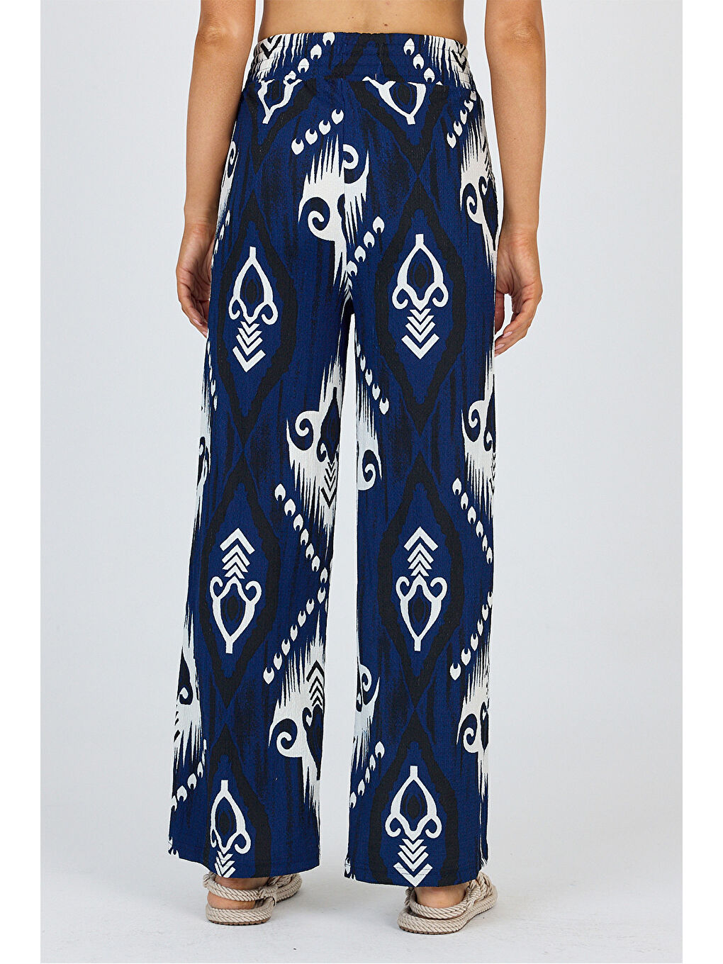 Kadın Bürümcük Lacivert Pantolon-4