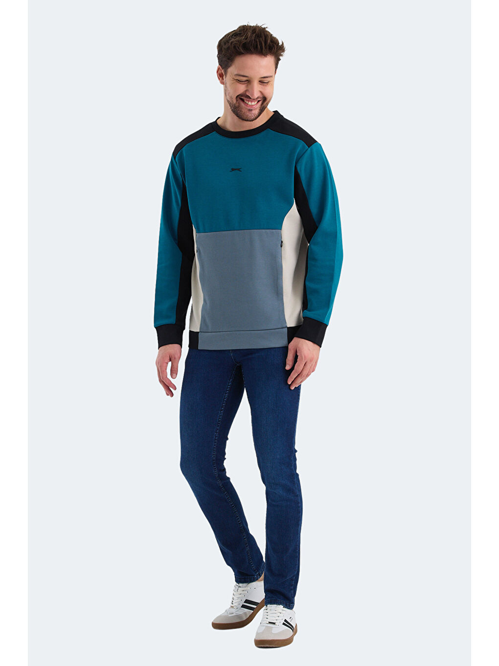 SLAZENGER VITALI Erkek Sweatshirt Petrol - 6