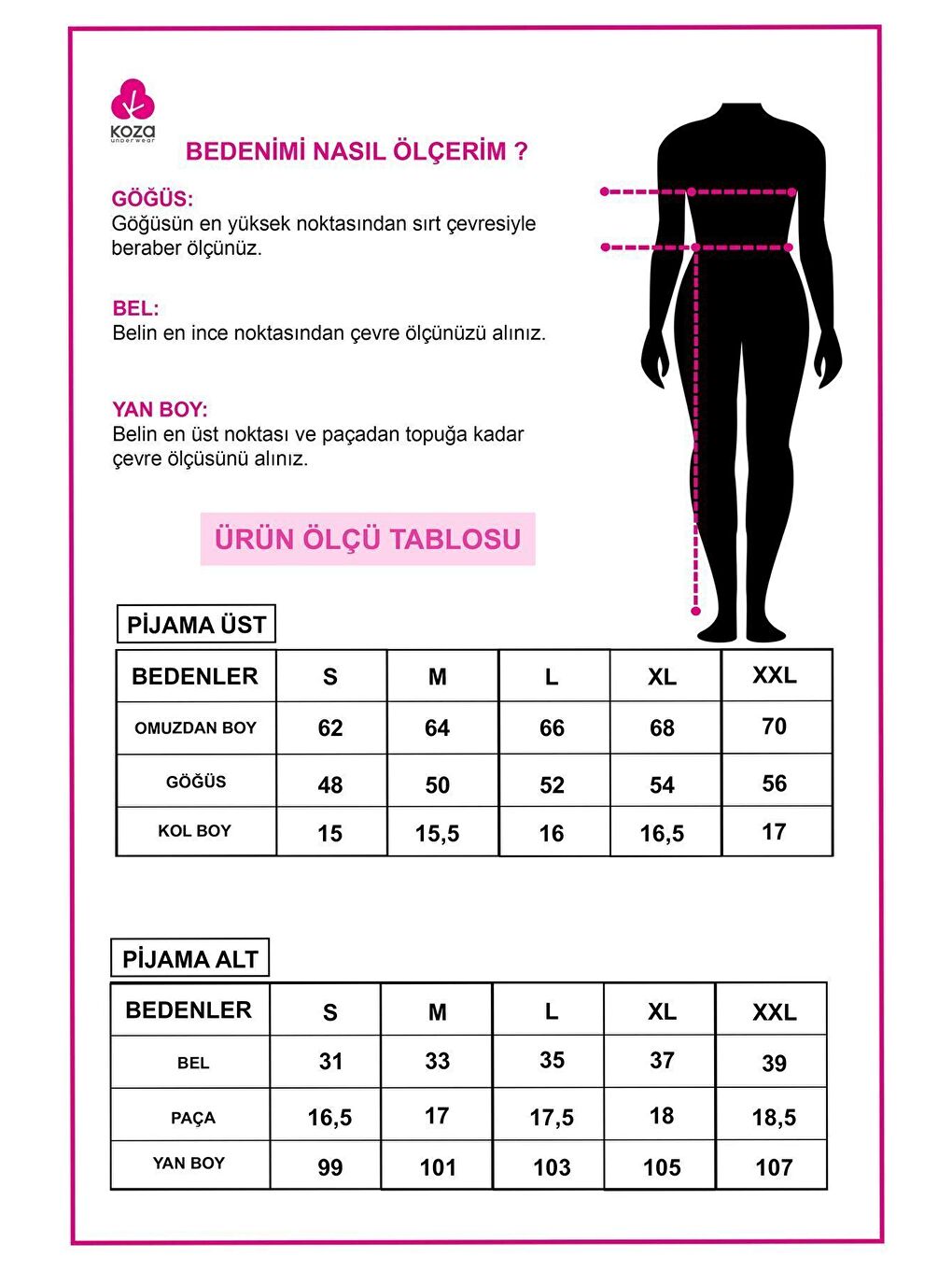 Koza İç Giyim Pembe-Açık Mavi-Sarı Kadın Basic Geometrik Desenli Pijama Takımı - 4