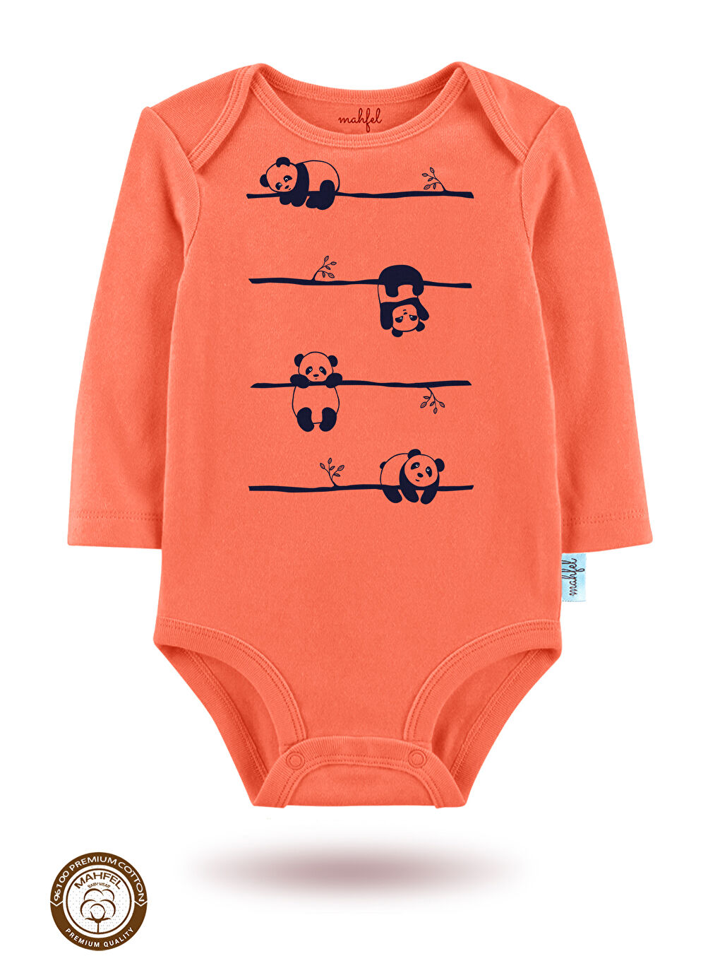 Turkuaz 3 lü  100 Pamuklu Organik Baskılı Çıtçıtlı Bebek Body Zıbın-2