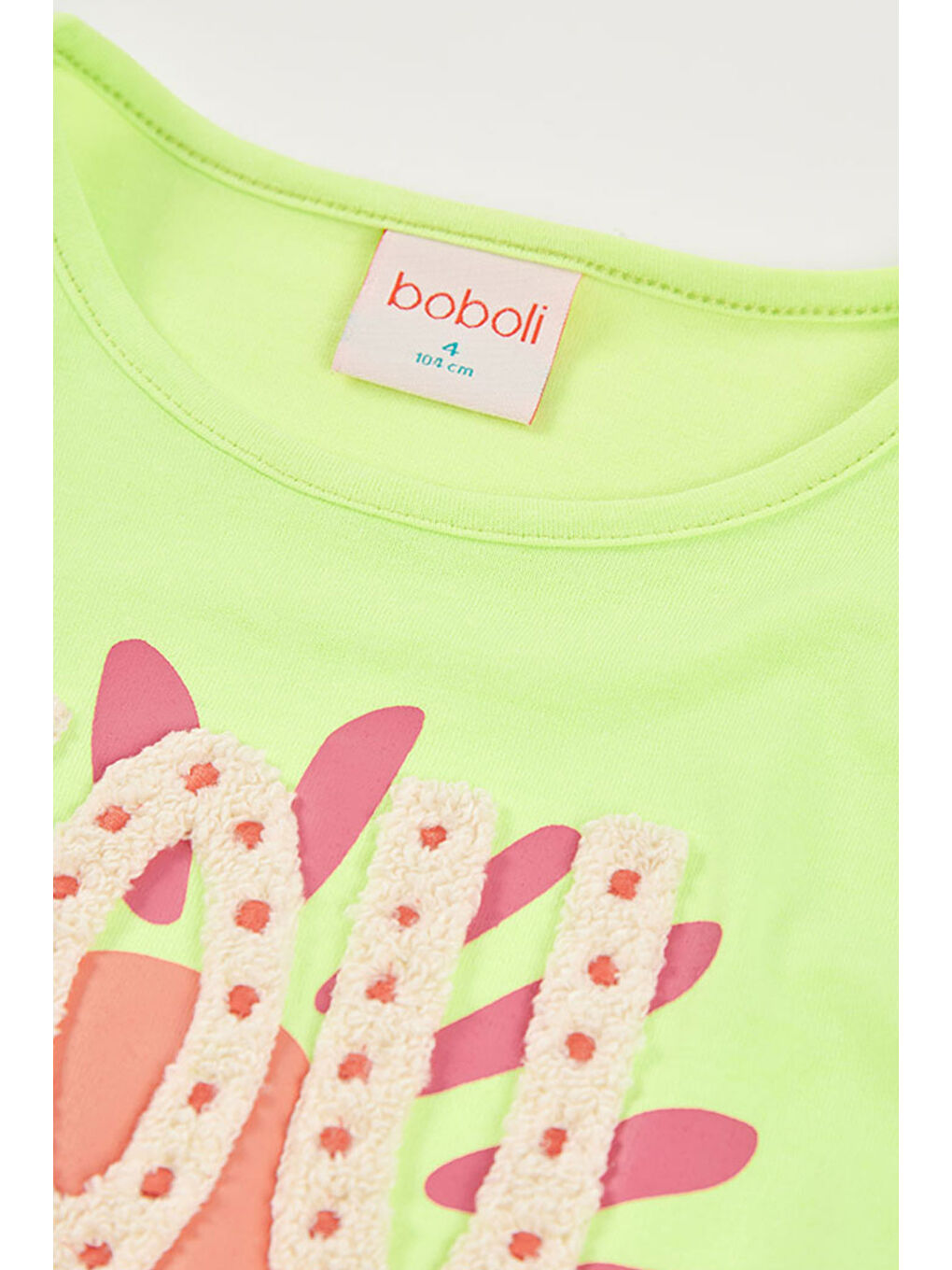 Çiçek Desenli Tshirt 2 Yaş-6 Yaş Yeşil-2