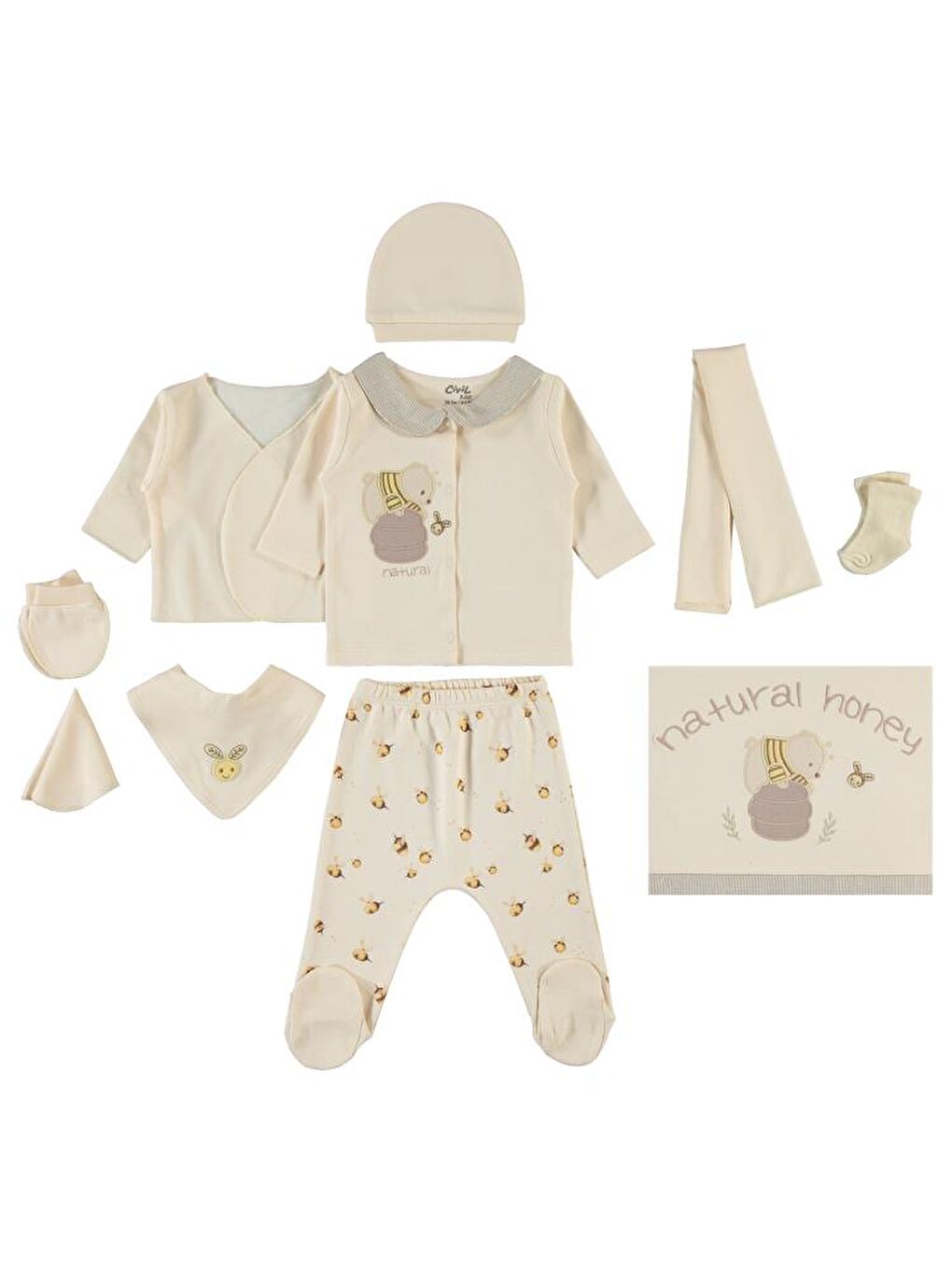 Kahverengi Baby Erkek Bebek Zıbın Setleri-2