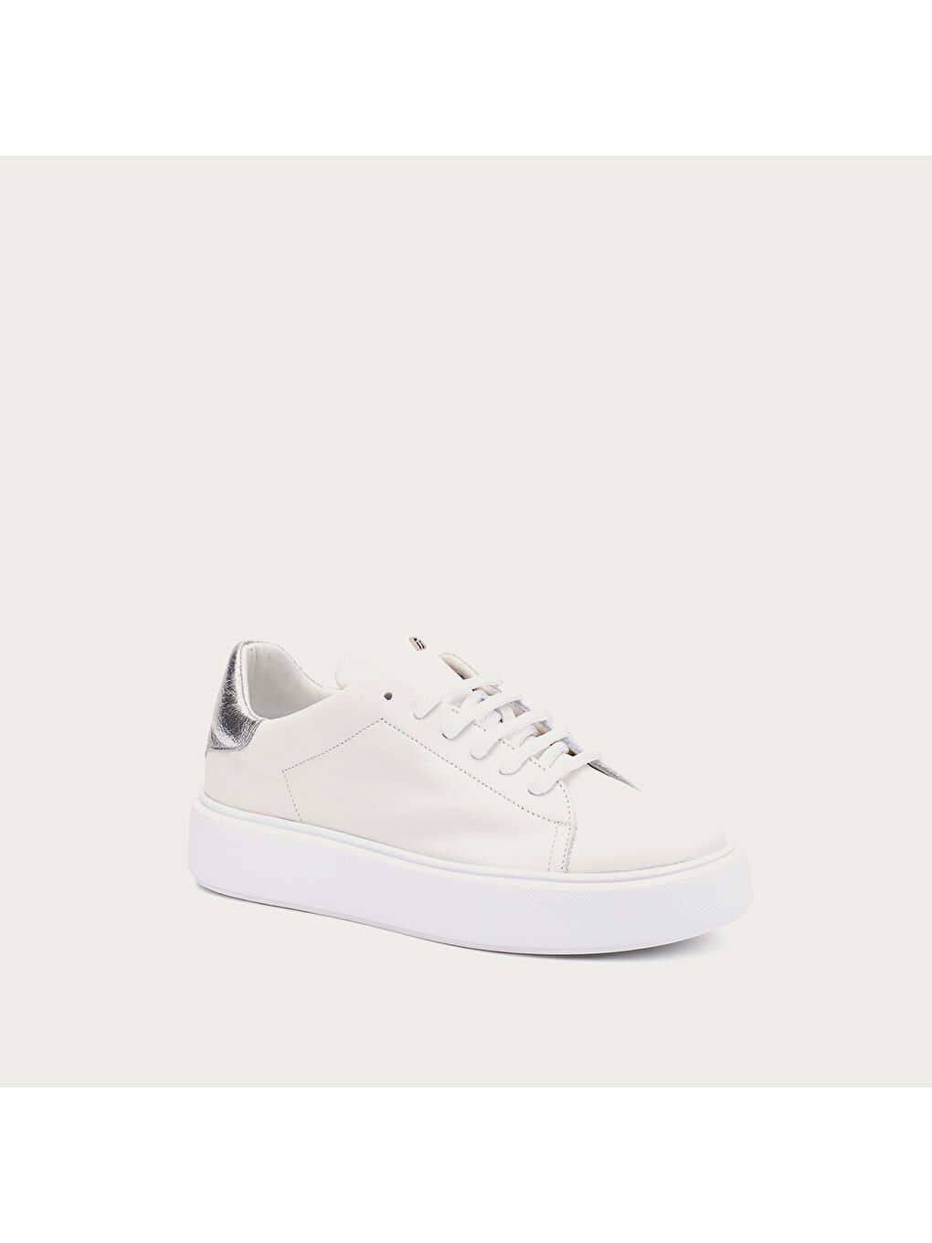 Beyaz Kadın 41K7 VELAfancy SNEAKERS WITH LAMINATED LEATHER DETAILS-1