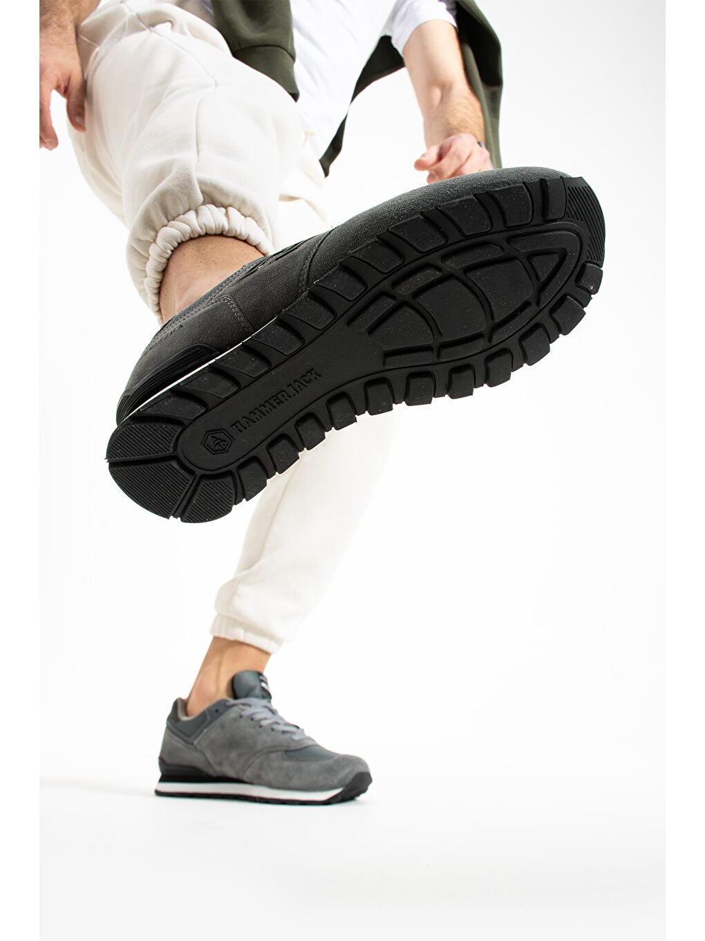 Chile Hakiki Deri Gri-Siyah Erkek Spor Ayakkabı-1