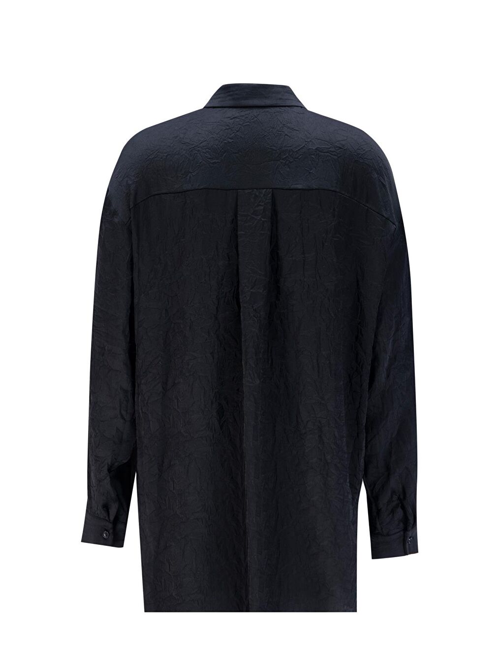 Cep Kapaklı Oversize Gömlek Ort3634 Siyah-5