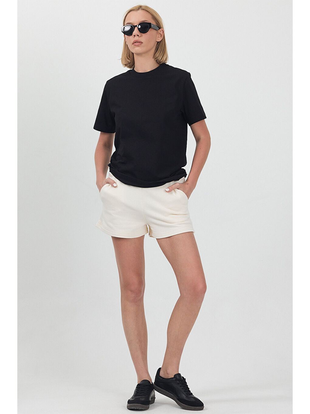 Kadın Basic Siyah T-Shirt-2