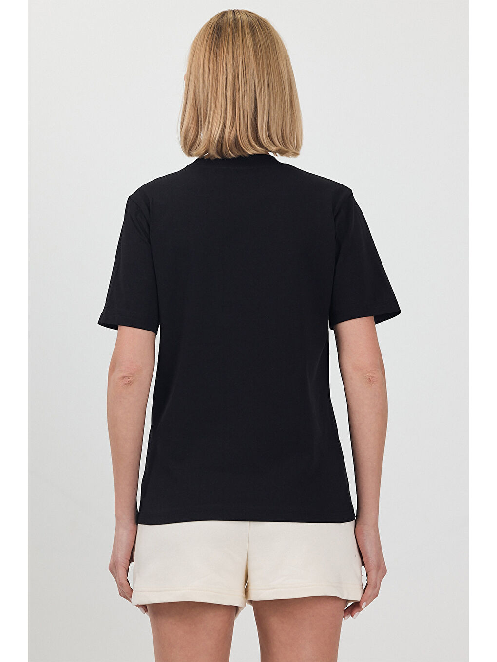 Kadın Basic Siyah T-Shirt-4