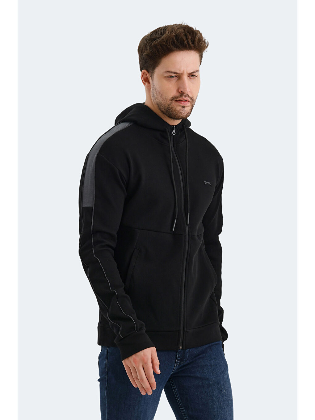 SLAZENGER VALERYA Erkek Sweatshirt Siyah - 2