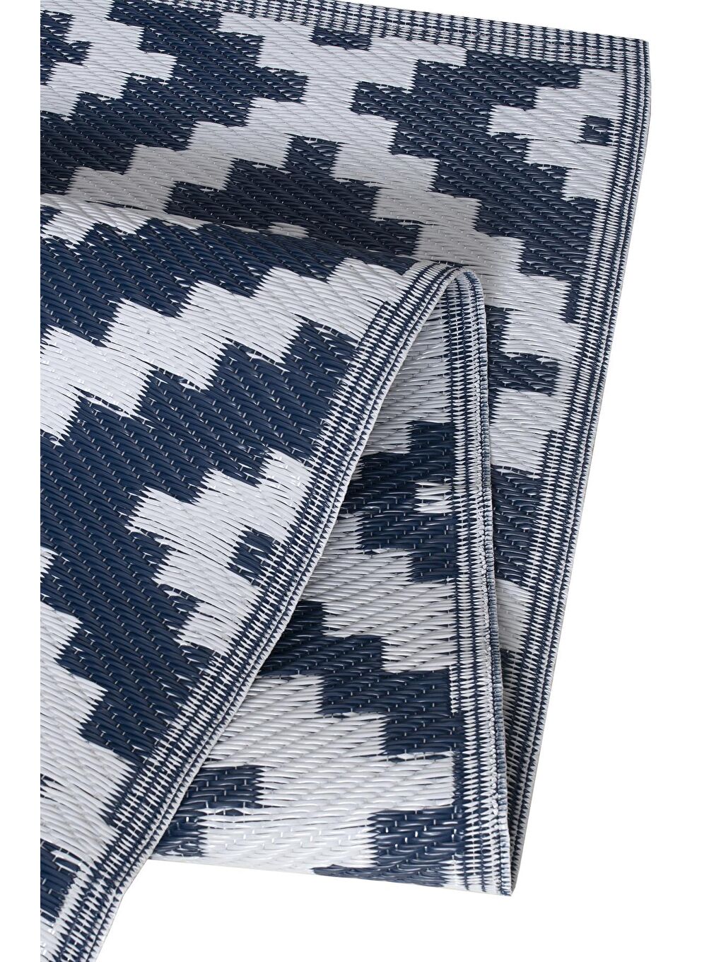 Lacivert Savana 8804 Plaj Kamp Piknik Bahçe  Halısı Balkon Teras Hasır Mat Savan Halı-180x270-3