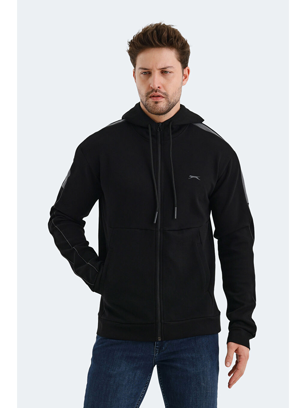 SLAZENGER VALERYA Erkek Sweatshirt Siyah - 3