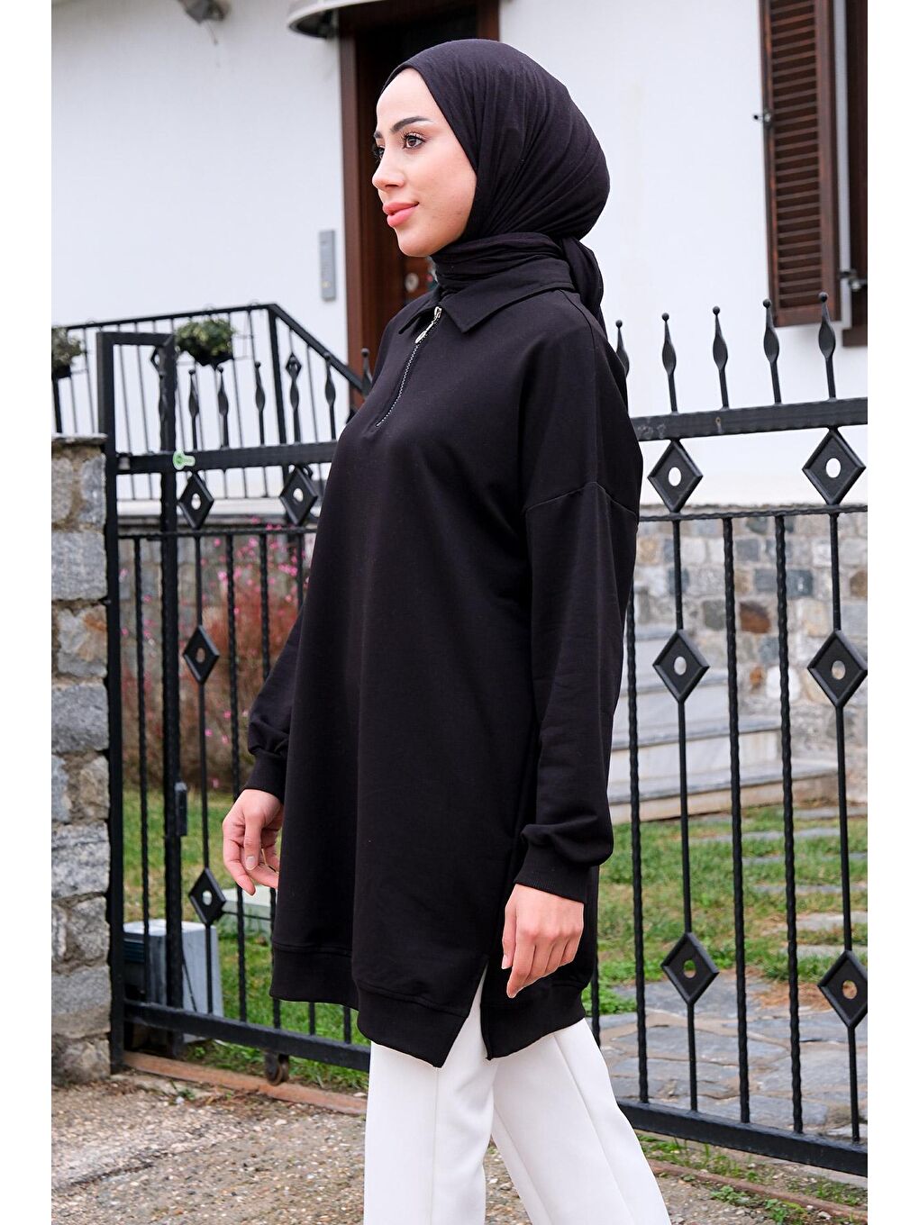 Polo Yaka Sweat Siyah-2