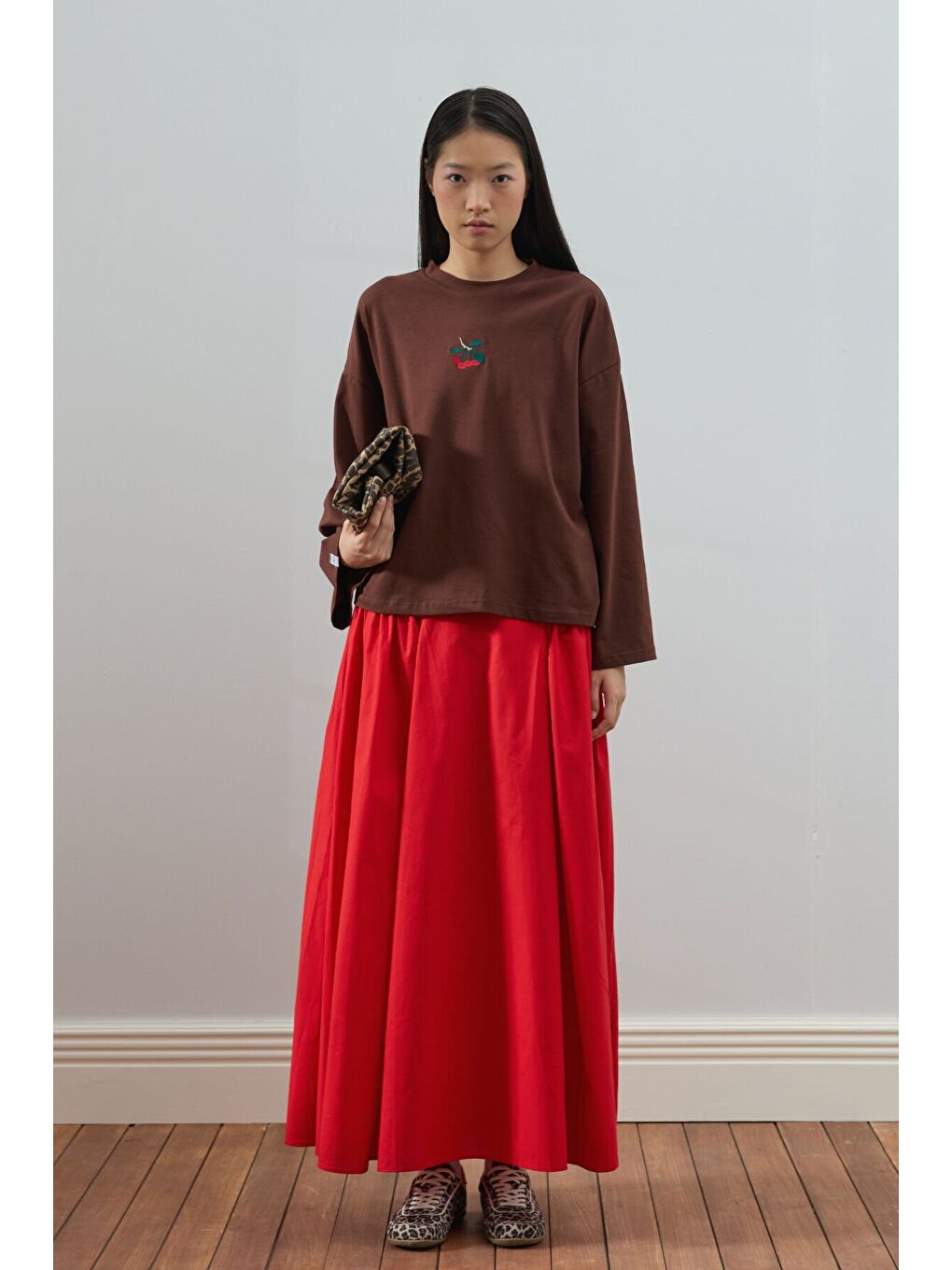 Kırmızı Pile Detay Etek-1