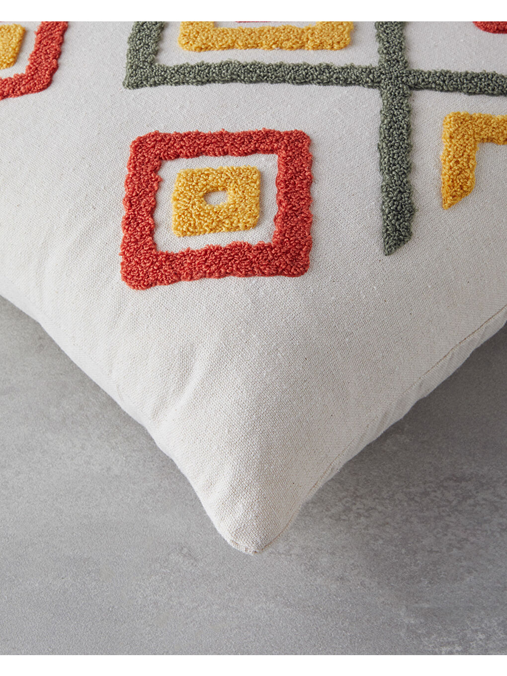 Bej Zane Pamuk Kırlent Kılıfı Naturel-1