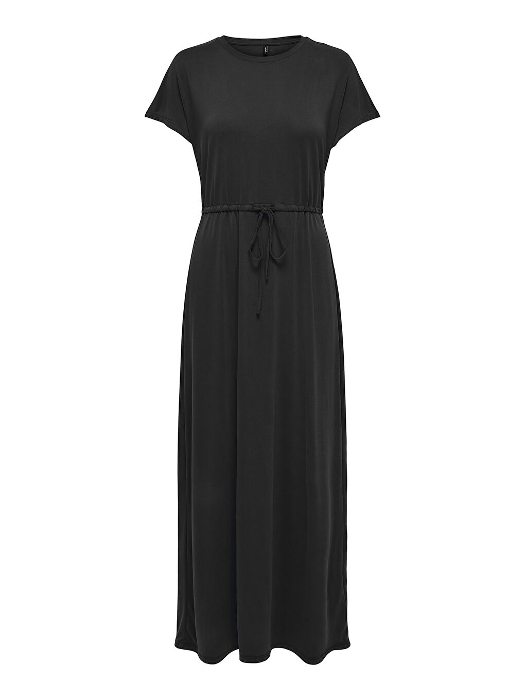 Siyah Onlhannah Regular Fit Bisiklet Yaka Bağlama Detaylı Elbise 15348761