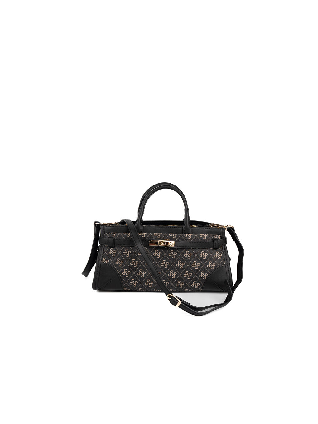 Gri Kadın Kol Çantası 1260-48520 SILVER POLO BAYAN ÇANTASI M178 FÜME-MAT SİYAH-4