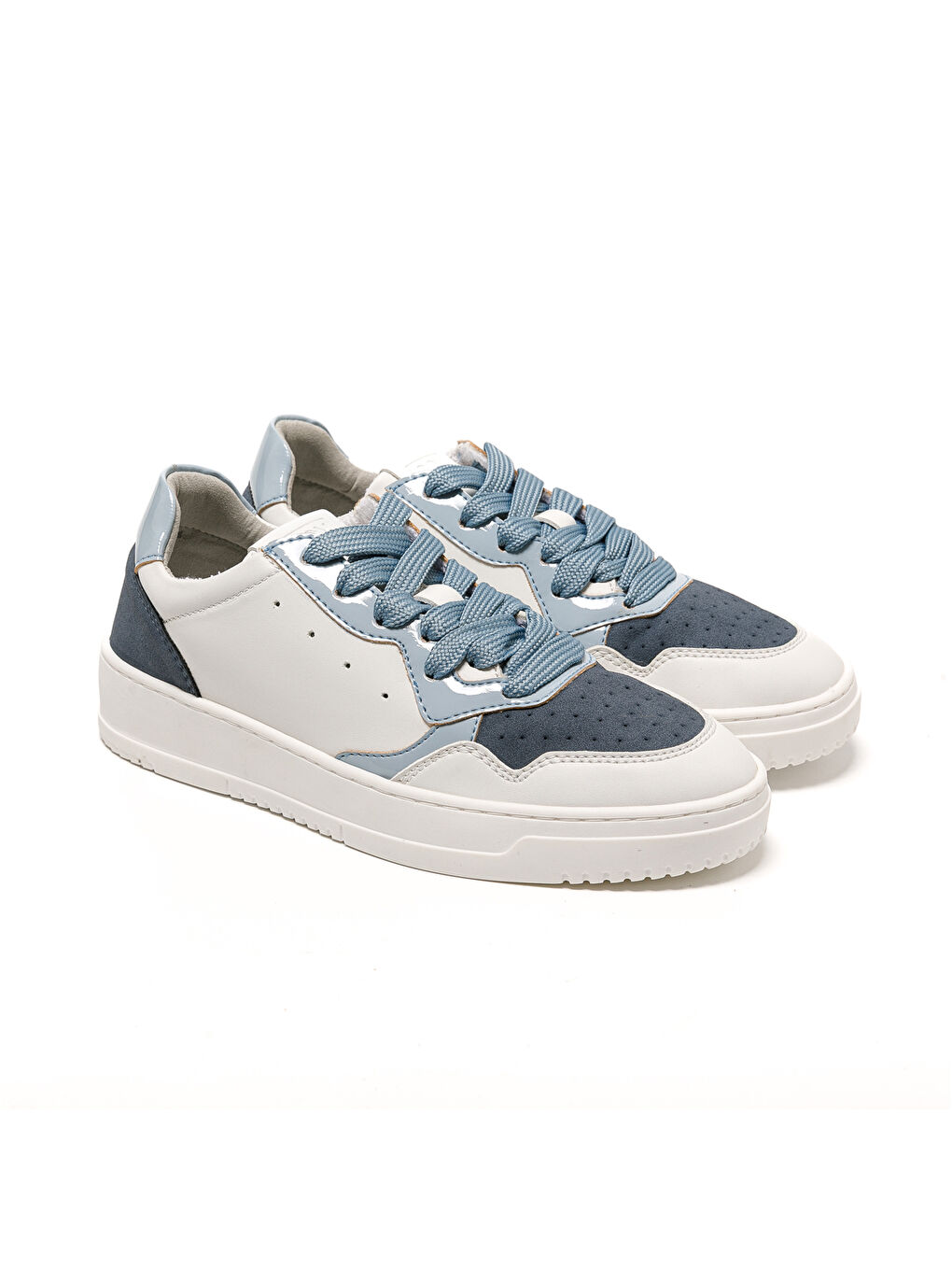 Beyaz Kadın Sneaker 115580CO LONDON 5580CO Jeans Bianco-1