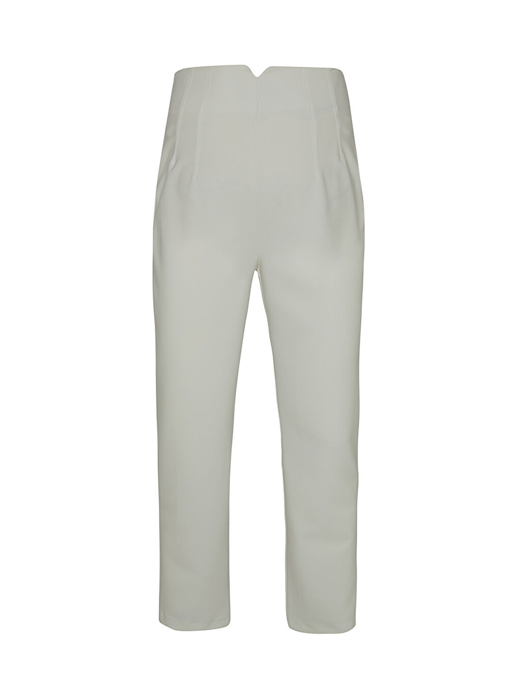 Ekru Yüksel Bel Pantolon-2