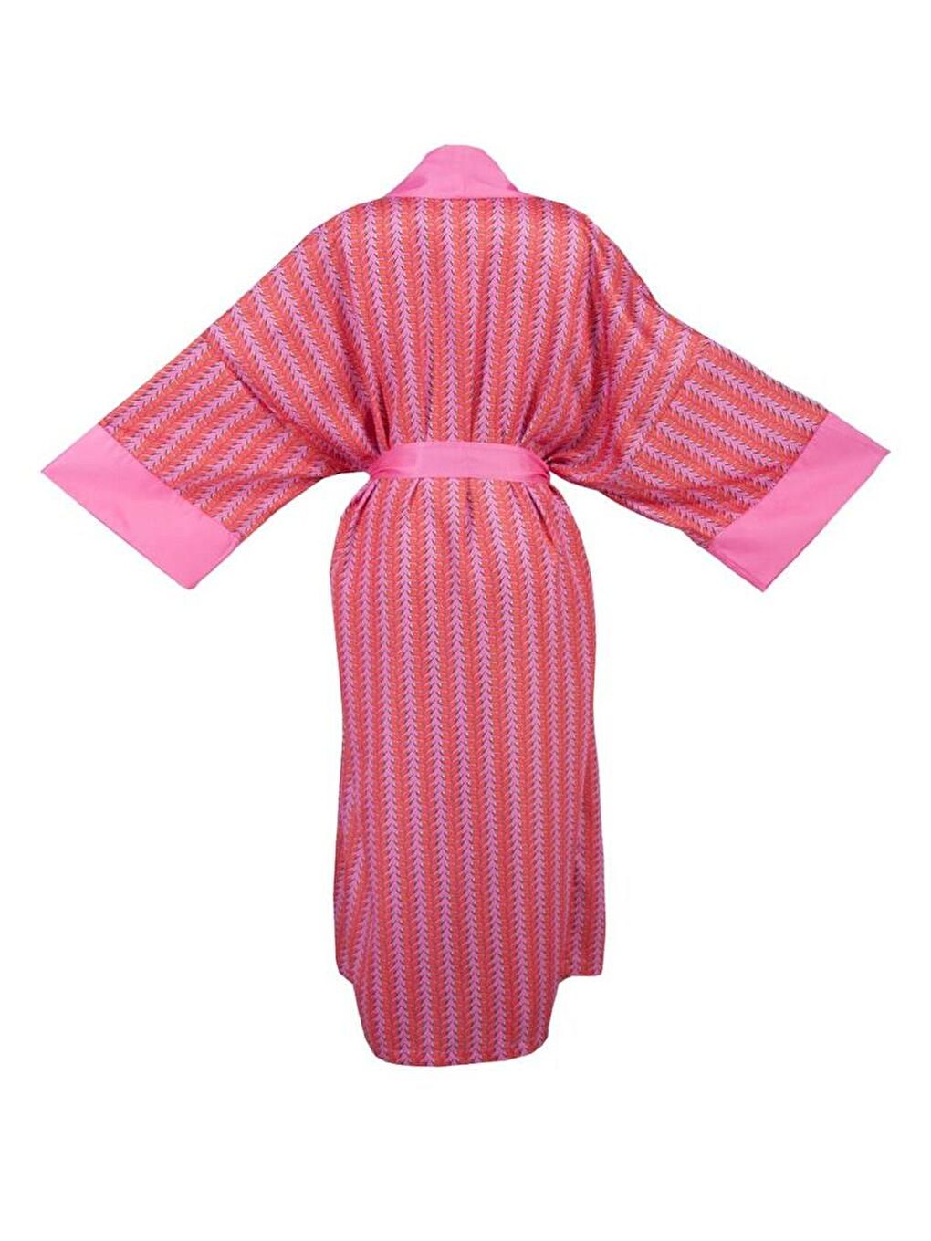 Mayovera Tasarım Mayo Karışık Plaj Elbisesi Kimono - Pink Think - Mayovera - 8